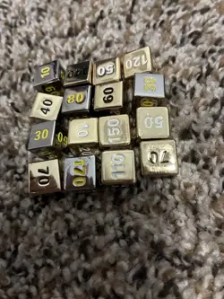 Pokemon Metal Damage Counter Dice Ultra Premium Charizard 16 Piece Gold Silver - Image 2