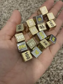 Pokemon Metal Damage Counter Dice Ultra Premium Charizard 16 Piece Gold Silver - Image 3