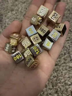 Pokemon Metal Damage Counter Dice Ultra Premium Charizard 16 Piece Gold Silver - Image 4