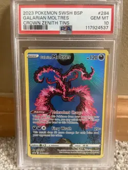 PSA 10 Galarian Moltres SWSH284 SWSH: Sword & Shield Promo Cards Holo - Image 1