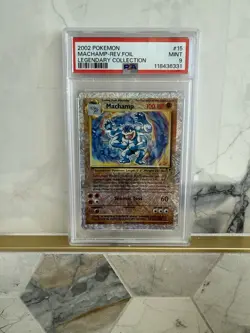 2002 POKEMON LEGENDARY COLLECTION MACHAMP-REV-FOIL LEGENDARY COLLECTION PSA 9 - Image 1