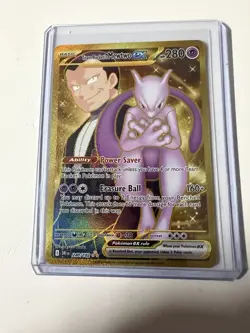 Pokemon Mewtwo EX Team Rockets 240/182 Gold Rare 2025 TCG Destined Rivals - Image 1