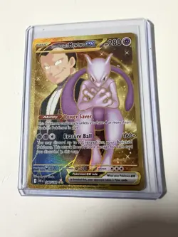 Pokemon Mewtwo EX Team Rockets 240/182 Gold Rare 2025 TCG Destined Rivals - Image 4
