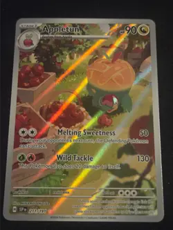 2024 Pokemon Appletun 211/191 Surging Sparks Illustration Rare Full Art Holo NM - Image 1