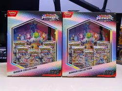 LOT OF 2 - Pokemon Scarlet & Violet Prismatic Evolutions Binder Collection Box - Image 1