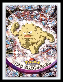 💥 Graveler 1999 Topps Pokemon TV Non Holo Animation Series Black Logo # 75 - Image 1