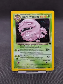 Dark Weezing Pokemon Card Holo WOTC 14/82 Team Rocket LP/Played - Image 1