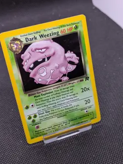 Dark Weezing Pokemon Card Holo WOTC 14/82 Team Rocket LP/Played - Image 2