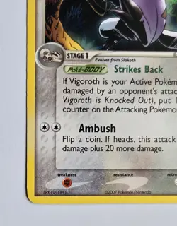 Pokemon TCG Vigoroth 41/108 EX Power Keepers Regular, Excellent LP - Image 4