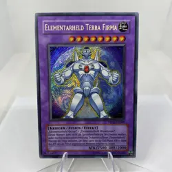 Yugioh Elementar-HELD Terra Firma PP02-DE009 Secret Rare Near Mint - Image 1