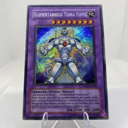 Yugioh Elementar-HELD Terra Firma PP02-DE009 Secret Rare Near Mint - Image 3