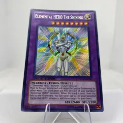 Yugioh Elemental HERO The Shining PRC1-ENV01 Secret Rare Near Mint - Image 3