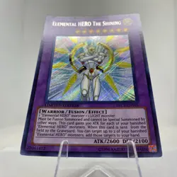 Yugioh Elemental HERO The Shining PRC1-ENV01 Secret Rare Near Mint - Image 4