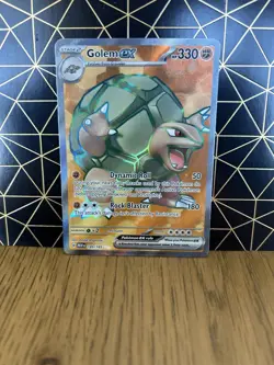 Pokemon TCG Golem EX Scarlet & Violet Holo Ultra Rare Full Art 151 Card 189/165 - Image 1