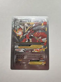 Mega M Lucario EX Hp690 Silver Foil Fan Art Display Card NM/M - Image 1