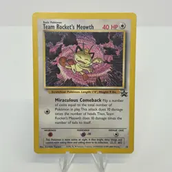 Team Rocket's Meowth 18/53 Black Star Wotc Promo Pokemon Card TCG English 18 NM - Image 1