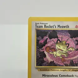 Team Rocket's Meowth 18/53 Black Star Wotc Promo Pokemon Card TCG English 18 NM - Image 2