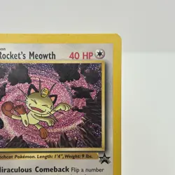 Team Rocket's Meowth 18/53 Black Star Wotc Promo Pokemon Card TCG English 18 NM - Image 3