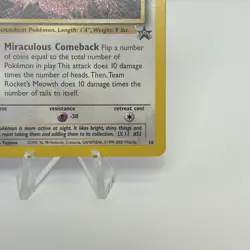 Team Rocket's Meowth 18/53 Black Star Wotc Promo Pokemon Card TCG English 18 NM - Image 4