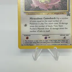 Team Rocket's Meowth 18/53 Black Star Wotc Promo Pokemon Card TCG English 18 NM - Image 5