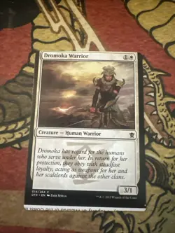 Mtg Magic Dragons Tarkir Dromoka Warrior Sheet Edge Miscut Misprint Error Card - Image 1