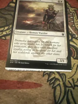 Mtg Magic Dragons Tarkir Dromoka Warrior Sheet Edge Miscut Misprint Error Card - Image 2