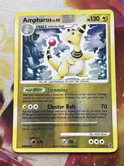 Ampharos 1/132 Reverse Holo Rare Secret Wonders Pokemon Card - Image 1
