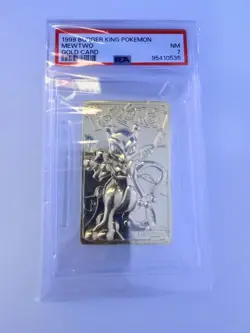 1999 Mewtwo Pokemon 24K Gold Plated Trading card PSA 7 Burger King SET - Image 1