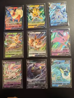 LOT (9 Cards): 2020-22 Pokemon Eevee Evolutions V Set SWSH Holo Promos - Image 1