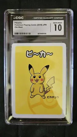 CGC 10 - PIKACHU OLD MAID 2019 Pokemon Japanese Playing Card - CGC Gem Mint 10 - Image 1