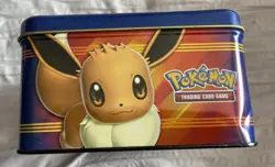 Vintage Pokemon 2018 Pikachu Eevee Small Tin Lunch Box Only (NO CARDS) - Image 4