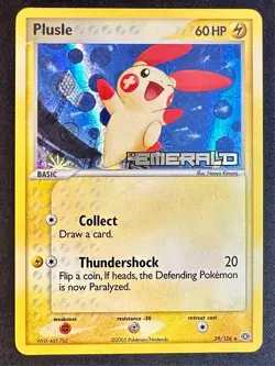 Plusle 39/106 2005 EX Emerald Pokemon Card Reverse Holo Stamped Uncommon - Mp - Image 1