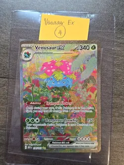 Venusaur EX 198/165 illustration Rare Pokemon 151 Card English Near MINT - Image 1