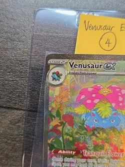 Venusaur EX 198/165 illustration Rare Pokemon 151 Card English Near MINT - Image 2