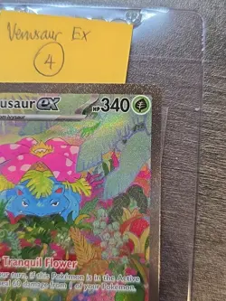 Venusaur EX 198/165 illustration Rare Pokemon 151 Card English Near MINT - Image 3