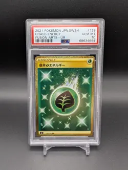 Grass Energy UR 128/100 S8 Fusion Arts Item - Pokemon Card Japanese PSA 10 GEM - Image 1