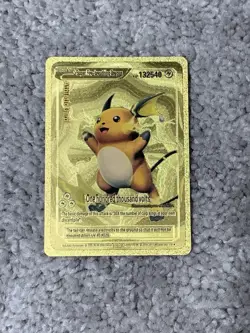 Pokemon Super Fire-breathing Dragon HP132540 Ltd Ed Gold Foil Fan Art Card - Image 1