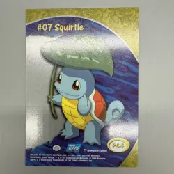 Pokemon Topps TV Animation Edition Clear Card Squirtle #07 PC4 2000 - Image 1