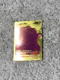 Pokemon Unique Ditto VMax HP320 Hi-Gloss Gold Foil Fan Art Card LP - Image 4