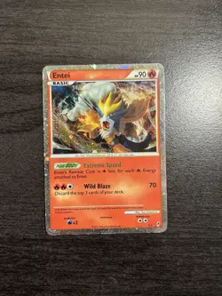 Entei SL3 Call of Legends COL Pokemon Card Holo Foil Secret Rare LP - Image 4