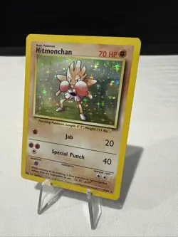 Pokemon TCG Hitmonchan Base Set Holo Unlimited Rare Card 7/102 MP - Image 2