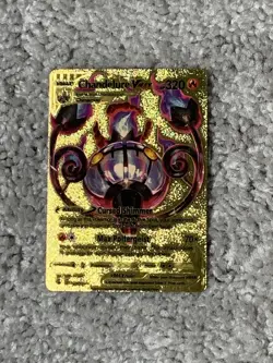 Pokemon Unique Chandelure VMax HP320 Cursed Hi-Gloss Gold Foil Fan Art Card LP - Image 1