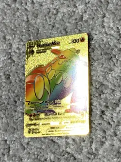 Pokemon Unique Heatran VMax HP330 Magma Gain Hi-Gloss Gold Foil Fan Art Card LP - Image 4