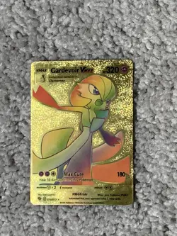 Pokemon Unique Gardevoir VMax HP320 Hi-Gloss Gold Foil Fan Art Card LP - Image 1
