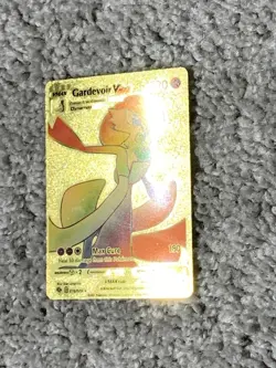Pokemon Unique Gardevoir VMax HP320 Hi-Gloss Gold Foil Fan Art Card LP - Image 4
