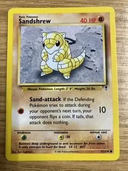 Sandshrew Legendary Collection 91/110 Pokemon Card - Near Mint - Image 1