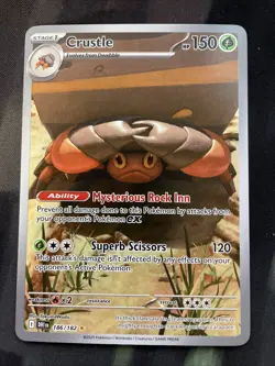 Crustle 186/182 Sv10: Destined Rivals Holo Illustration Rare Pokemon Card - Image 1