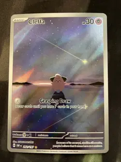Cleffa 202/197 Sv03: Obsidian Flames Pokemon Card Full Art Psychic Type - Image 1