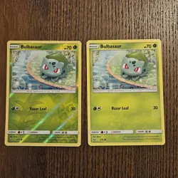 Pokemon Cards Bulbasaur 1/73 Shining Legends Reverse Holo & Common 2017 NM-LP - Image 1