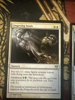 Mtg Magic Dark Ascension Lingering Souls Yellow Print Line Misprint Error X4 Lot - Image 2